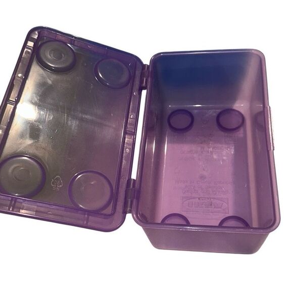 Lot Of 5 IKEA Blue Green Purple GLIS Storage Stackable Box W/ Lid Sz 3"H x 6.5"W - Picture 1 of 11